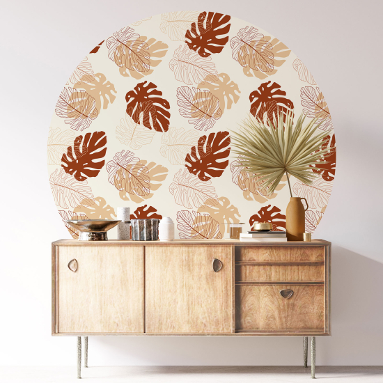 Vinilo Adhesivo Decorativo Redondo - Motivo botánico