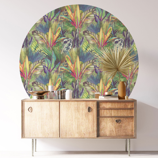Vinilo Adhesivo Decorativo Redondo - Motivo botánico