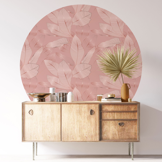 Vinilo Adhesivo Decorativo Redondo - Motivo botánico