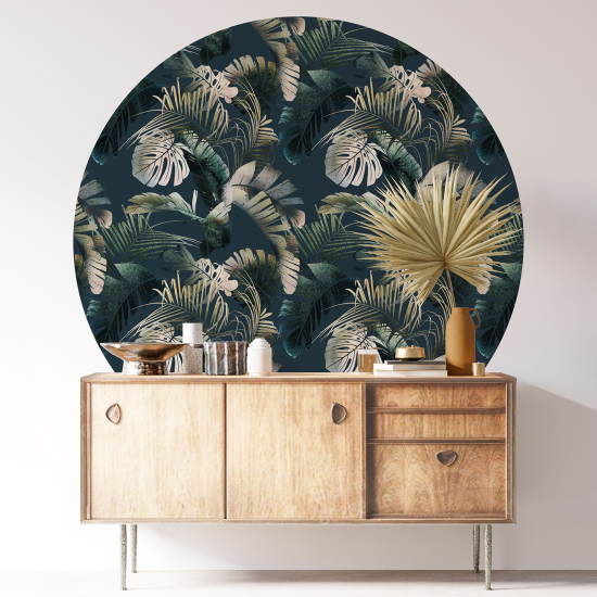 Vinilo Adhesivo Decorativo Redondo - Motivo botánico