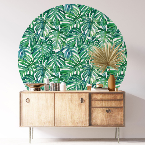 Vinilo Adhesivo Decorativo Redondo - Motivo botánico