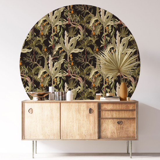 Vinilo Adhesivo Decorativo Redondo - Motivo botánico