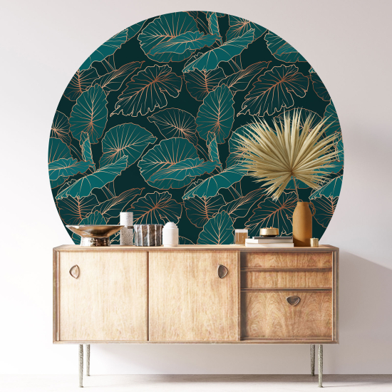 Vinilo Adhesivo Decorativo Redondo - Motivo botánico