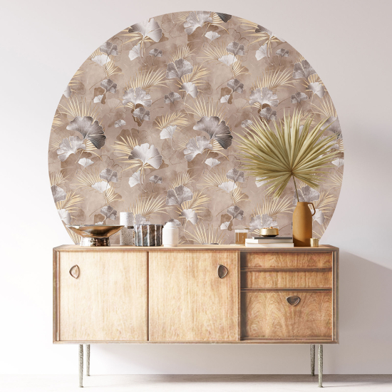 Vinilo Adhesivo Decorativo Redondo - Motivo botánico