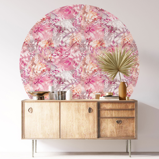 Vinilo Adhesivo Decorativo Redondo - Motivo botánico