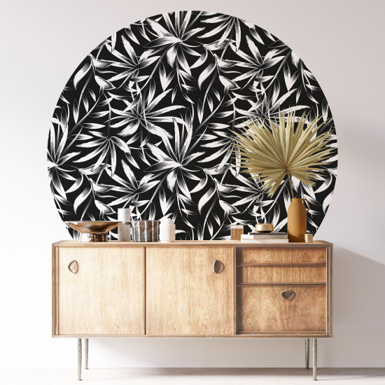 Vinilo Adhesivo Decorativo Redondo - Motivo botánico