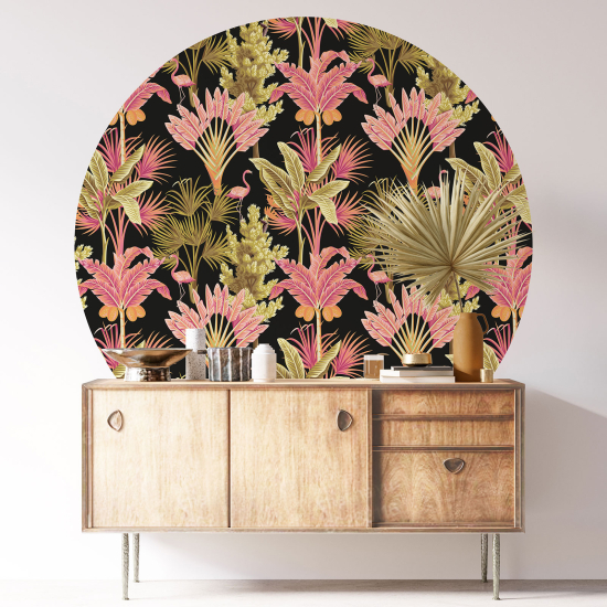 Vinilo Adhesivo Decorativo Redondo - Motivo botánico