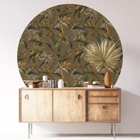 Vinilo Adhesivo Decorativo Redondo - Motivo botánico