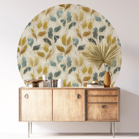 Vinilo Adhesivo Decorativo Redondo - Motivo botánico