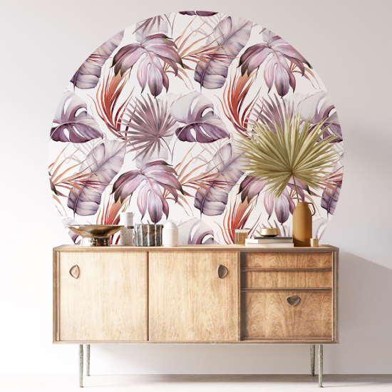 Vinilo Adhesivo Decorativo Redondo - Motivo botánico