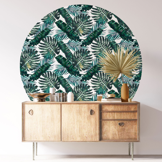 Vinilo Adhesivo Decorativo Redondo - Motivo botánico
