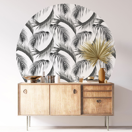 Vinilo Adhesivo Decorativo Redondo - Motivo botánico