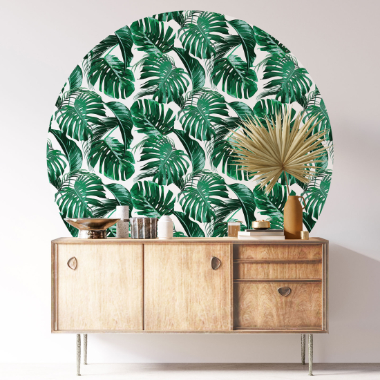 Vinilo Adhesivo Decorativo Redondo - Motivo botánico