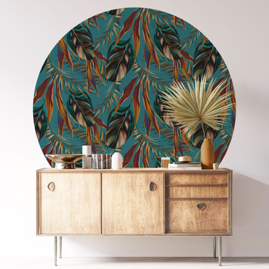 Vinilo Adhesivo Decorativo Redondo - Motivo botánico
