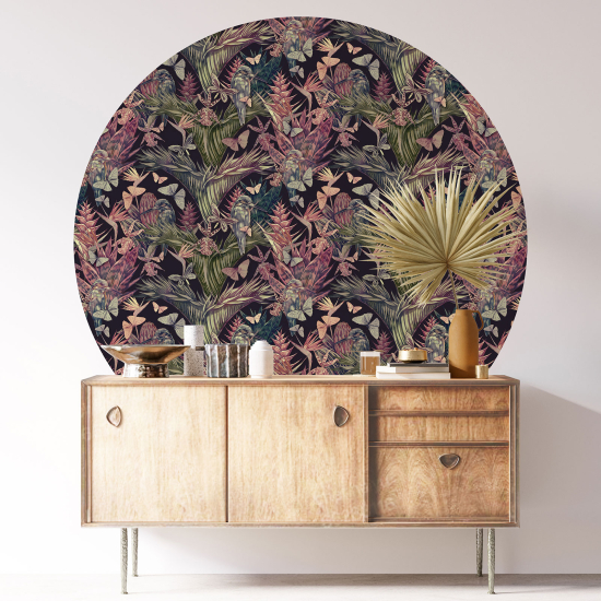 Vinilo Adhesivo Decorativo Redondo - Motivo botánico