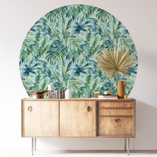 Vinilo Adhesivo Decorativo Redondo - Motivo botánico
