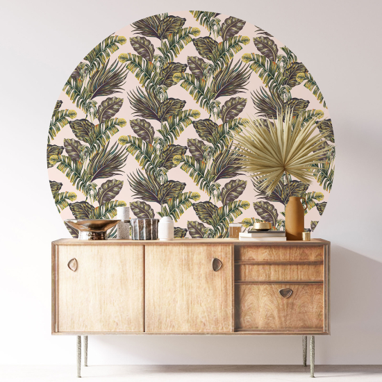 Vinilo Adhesivo Decorativo Redondo - Motivo botánico