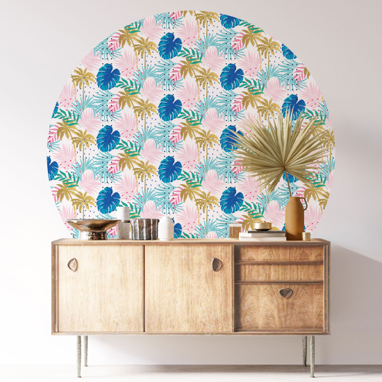 Vinilo Adhesivo Decorativo Redondo - Motivo botánico