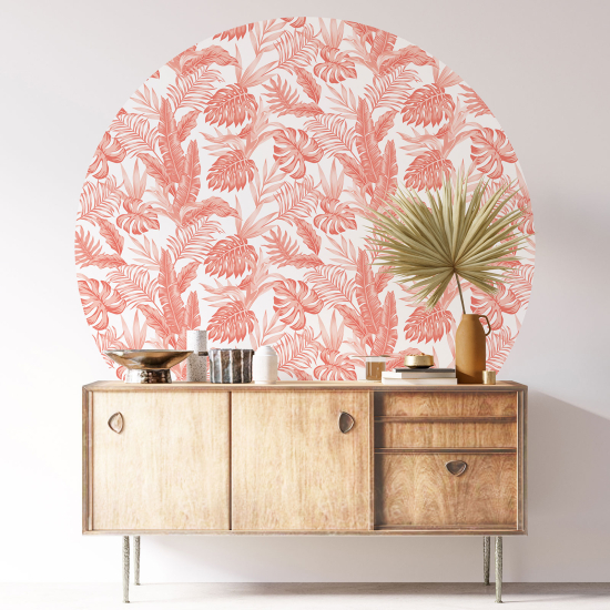 Vinilo Adhesivo Decorativo Redondo - Motivo botánico