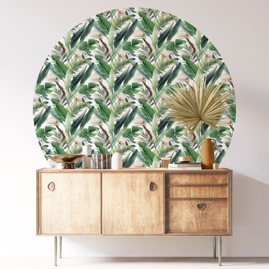 Vinilo Adhesivo Decorativo Redondo - Motivo botánico