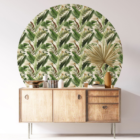 Vinilo Adhesivo Decorativo Redondo - Motivo botánico