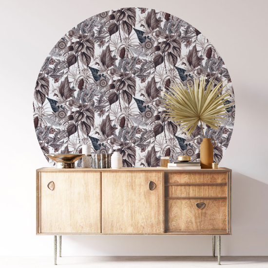 Vinilo Adhesivo Decorativo Redondo - Motivo botánico