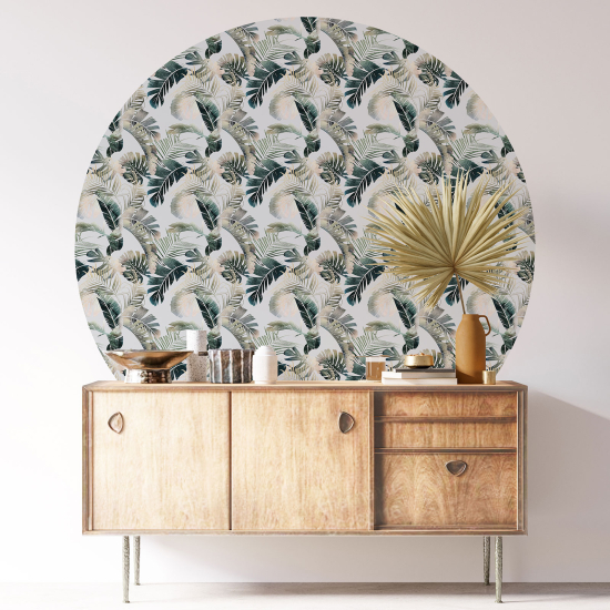 Vinilo Adhesivo Decorativo Redondo - Motivo botánico