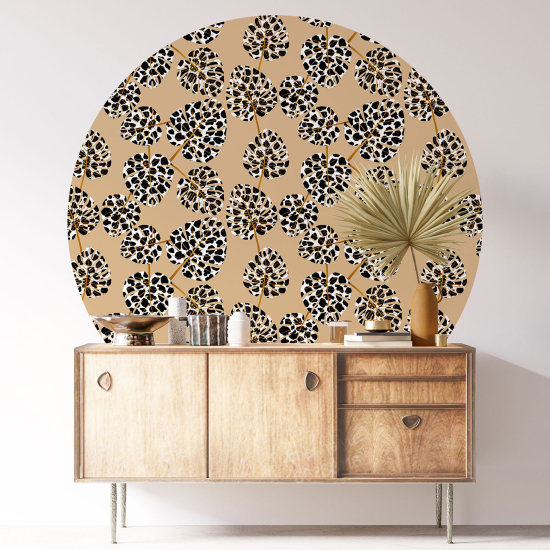 Vinilo Adhesivo Decorativo Redondo - Motivo botánico