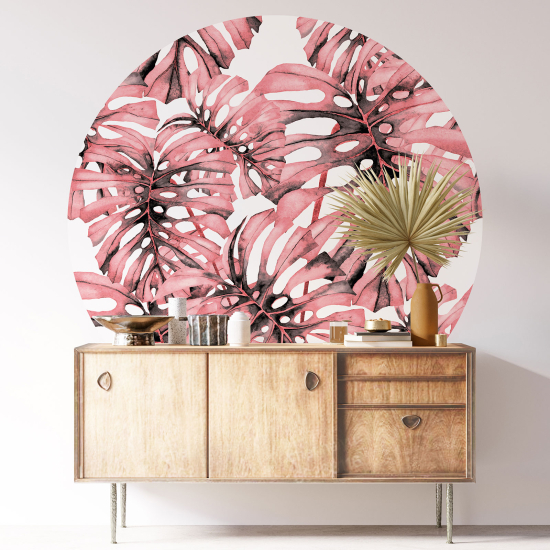 Vinilo Adhesivo Decorativo Redondo - Motivo botánico
