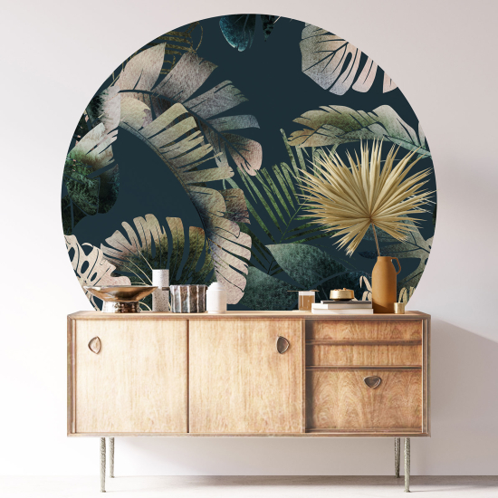 Vinilo Adhesivo Decorativo Redondo - Motivo botánico
