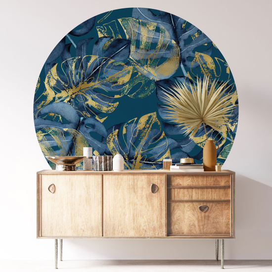 Vinilo Adhesivo Decorativo Redondo - Motivo botánico