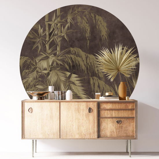 Vinilo Adhesivo Decorativo Redondo - Motivo botánico