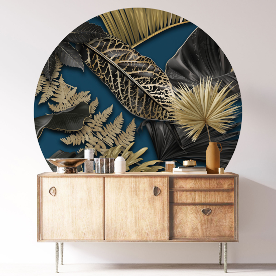 Vinilo Adhesivo Decorativo Redondo - Motivo botánico