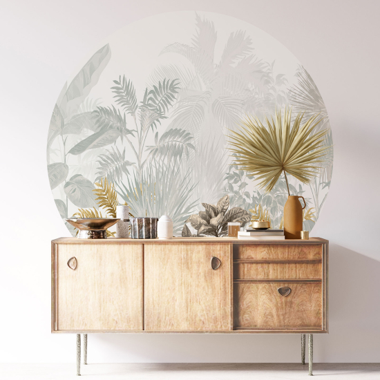 Vinilo Adhesivo Decorativo Redondo - Motivo botánico
