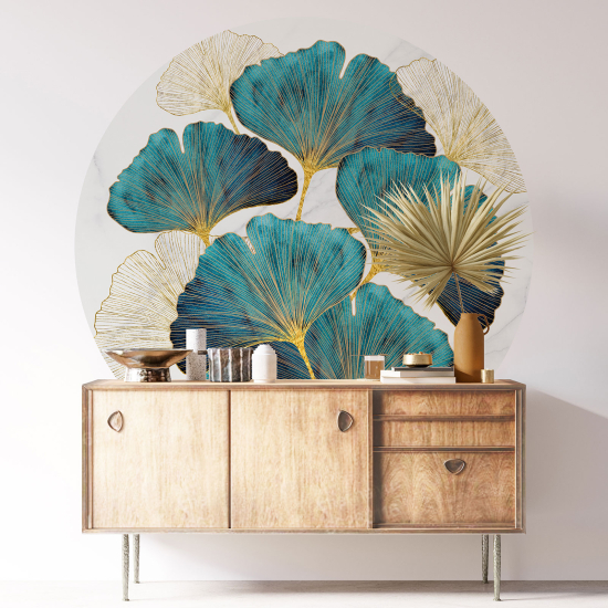 Vinilo Adhesivo Decorativo Redondo - Motivo botánico