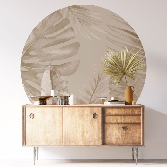 Vinilo Adhesivo Decorativo Redondo - Motivo botánico