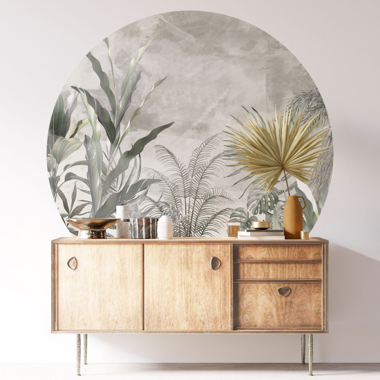 Vinilo Adhesivo Decorativo Redondo - Motivo botánico