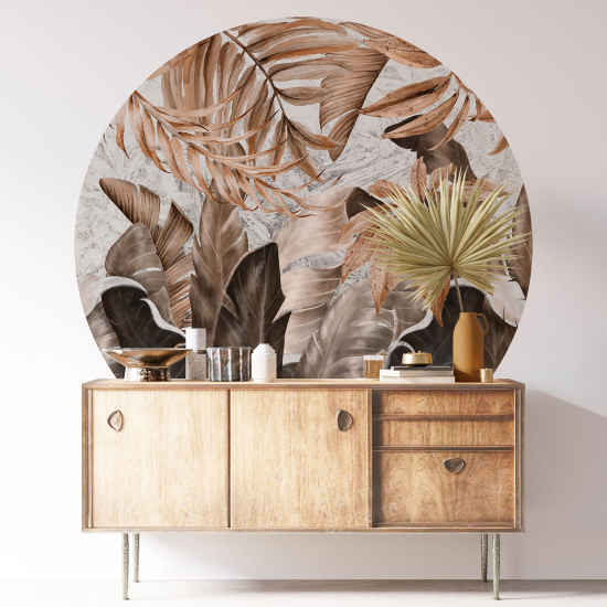 Vinilo Adhesivo Decorativo Redondo - Motivo botánico