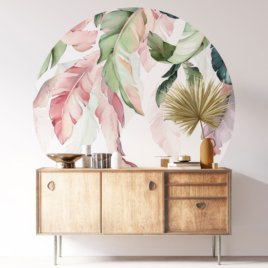 Vinilo Adhesivo Decorativo Redondo - Motivo botánico