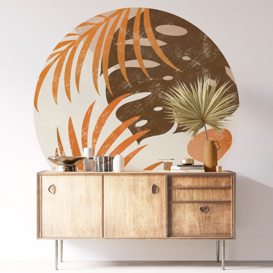 Vinilo Adhesivo Decorativo Redondo - Motivo botánico