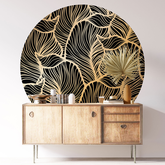 Vinilo Adhesivo Decorativo Redondo - Motivo botánico
