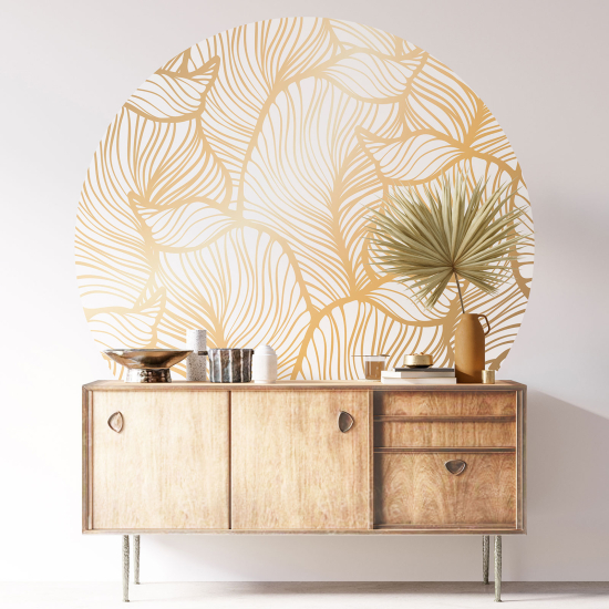 Vinilo Adhesivo Decorativo Redondo - Motivo botánico