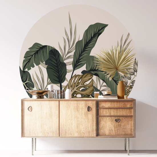 Vinilo Adhesivo Decorativo Redondo - Motivo botánico