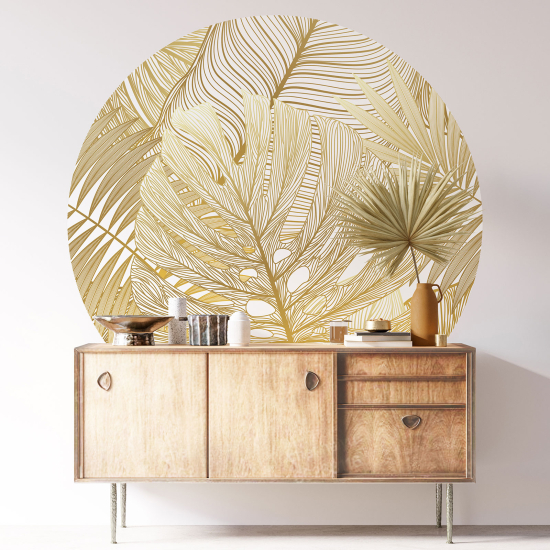 Vinilo Adhesivo Decorativo Redondo - Motivo botánico
