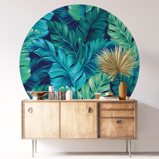 Vinilo Adhesivo Decorativo Redondo - Motivo botánico