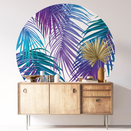 Vinilo Adhesivo Decorativo Redondo - Motivo botánico