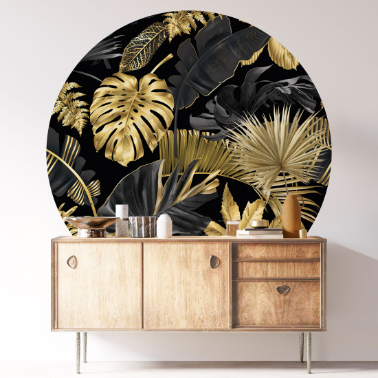 Vinilo Adhesivo Decorativo Redondo - Motivo botánico
