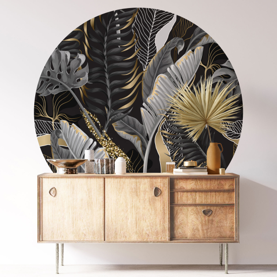 Vinilo Adhesivo Decorativo Redondo - Motivo botánico