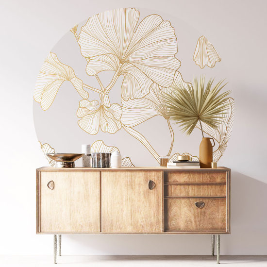 Vinilo Adhesivo Decorativo Redondo - Motivo botánico