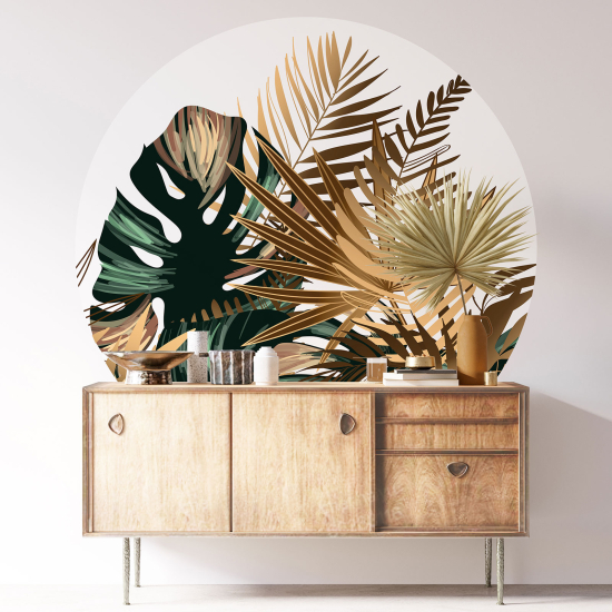 Vinilo Adhesivo Decorativo Redondo - Motivo botánico